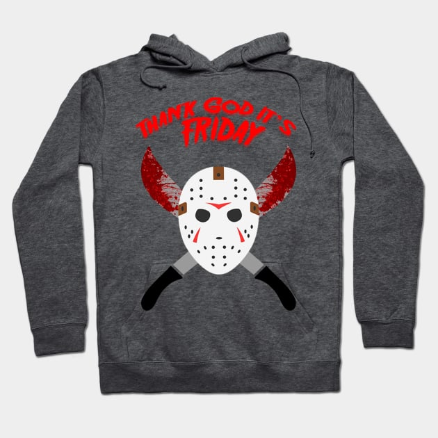 Jason VoOrhees Thank God Its Friday INK Hoodie by mightbelucifer